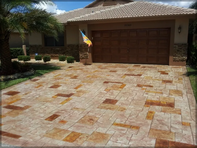 Concrete walkway installation